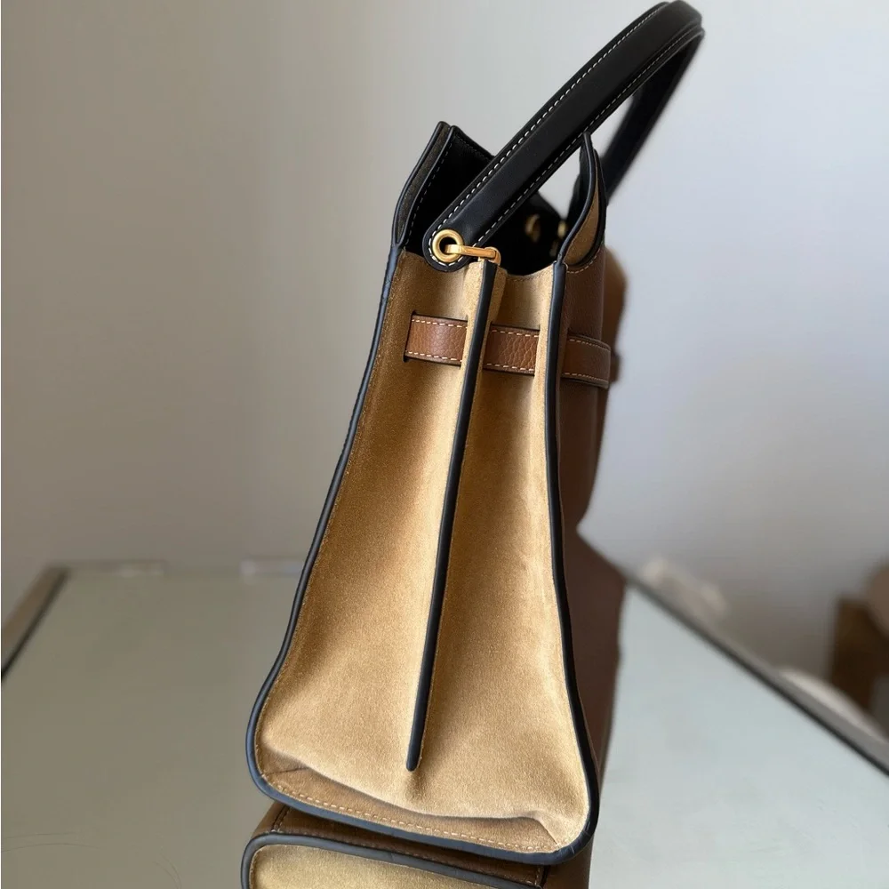 Like new Tory Burch Lee Radziwill Double tote bag - "Tigers Eye" - Picture 7 of 13